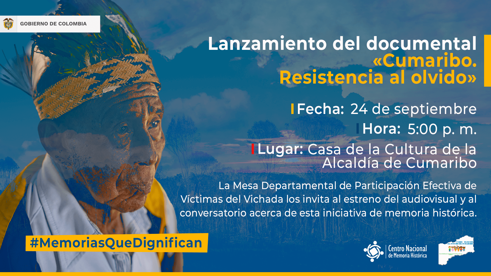  La Mesa de Víctimas del Vichada, junto al CNMH, presenta el documental «Cumaribo. Resistencia al olvido»