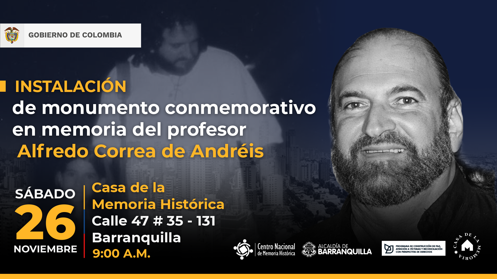 Un monumento para seguir recordando a Alfredo Correa de Andréis en Barranquilla