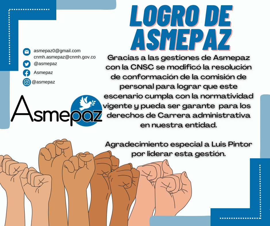 4 Logro de Asmepaz modificacion conformación de comision de personal